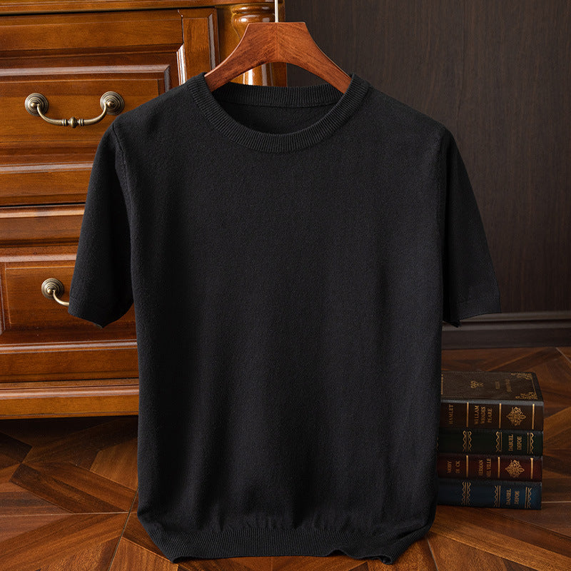 T Shirt Merino Wool Knit Relaxed Fit Breathable