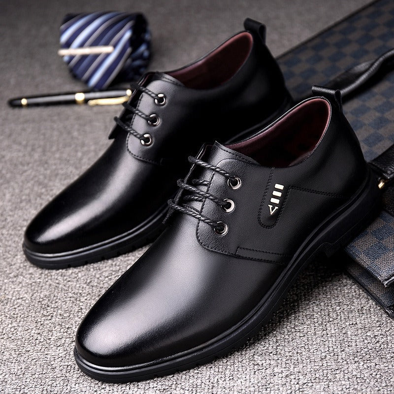 Men's Leather Dress Shoes Lace Up Business