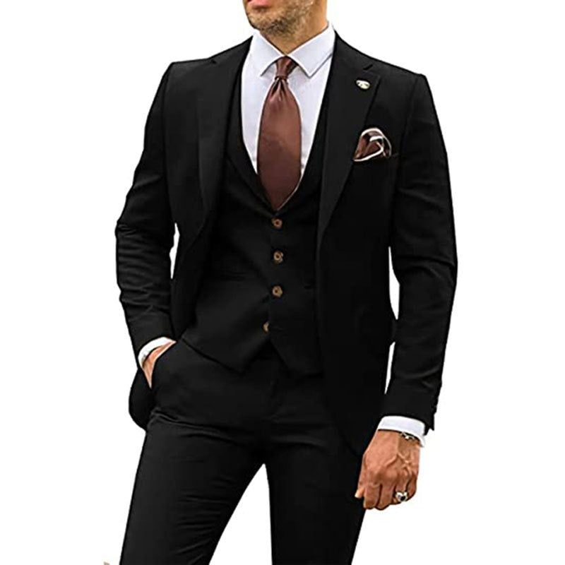 Men's Three Piece Suit Set Notch Lapel Wedding