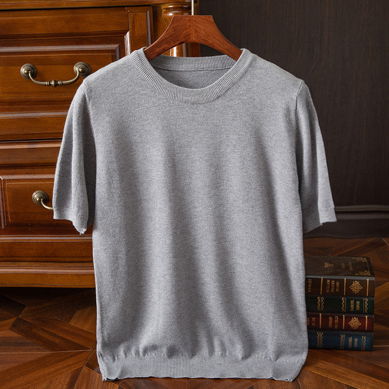 T Shirt Merino Wool Knit Relaxed Fit Breathable