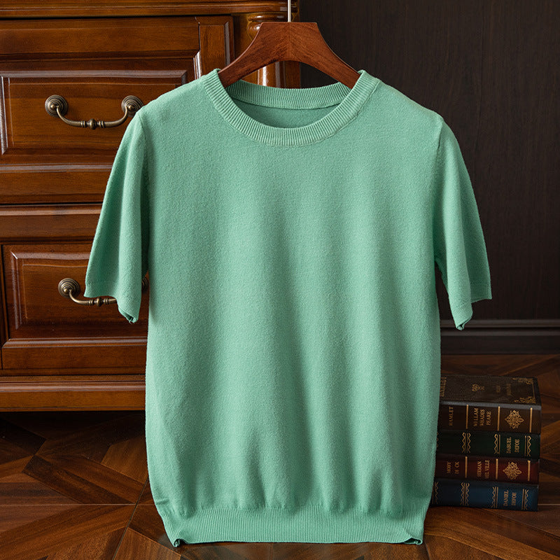 T Shirt Merino Wool Knit Relaxed Fit Breathable