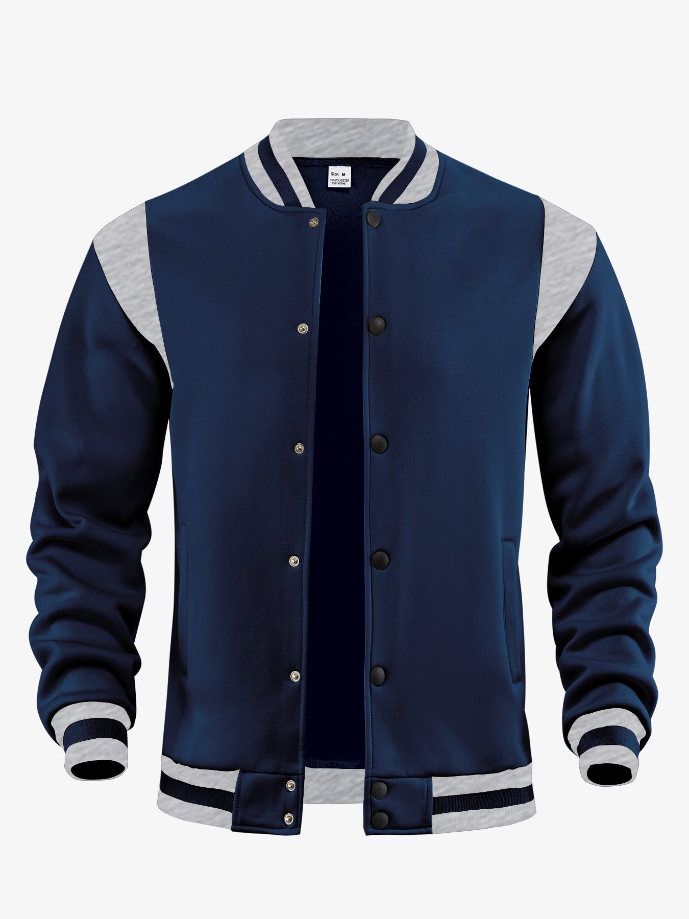 Men's Fleece Lined Bomber Jacket Stand Collar