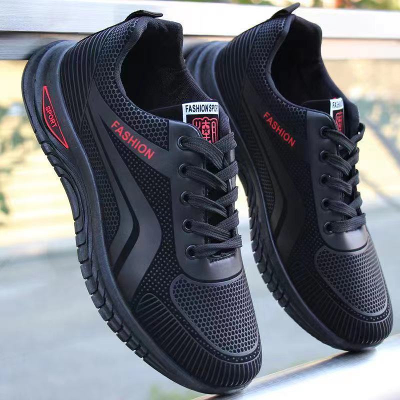Men's Running Shoes Mesh Lace Up Soft Sole