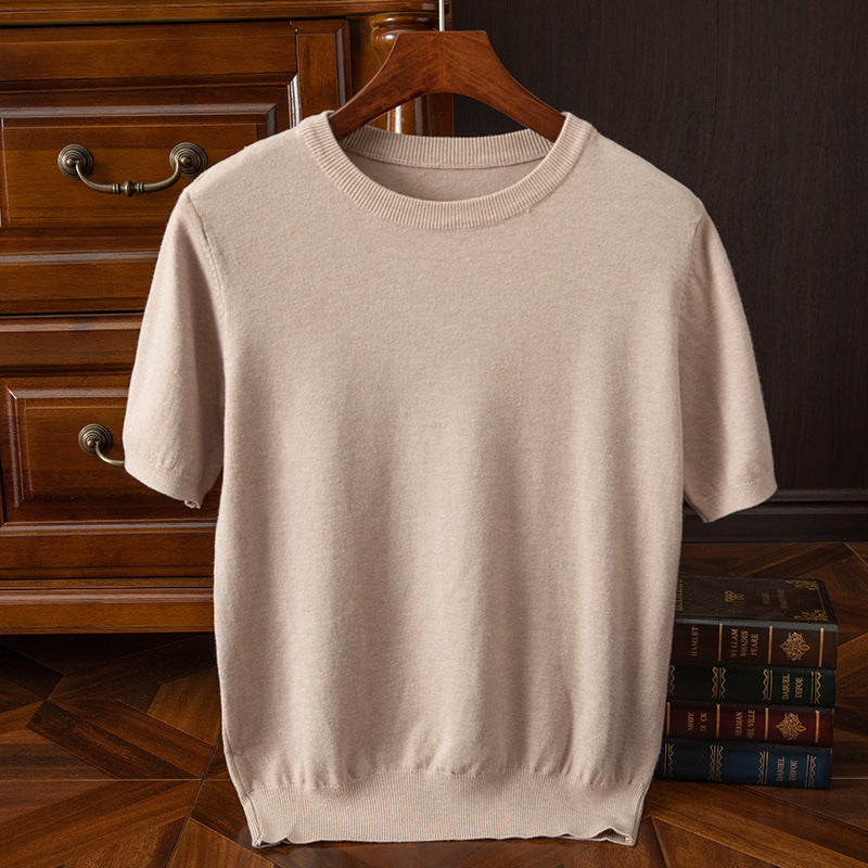 T Shirt Merino Wool Knit Relaxed Fit Breathable