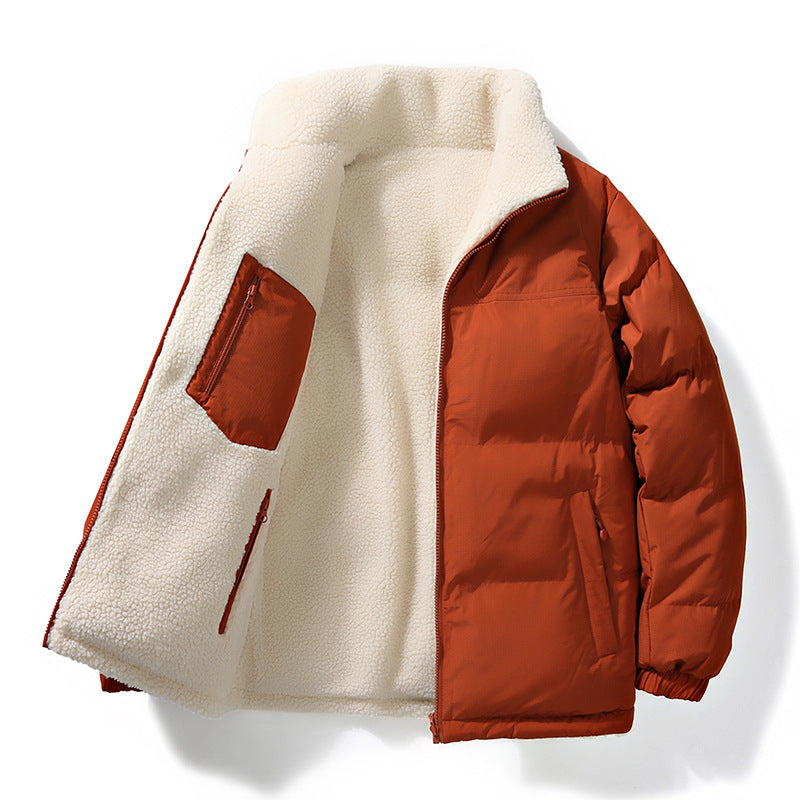 Men's Reversible Puffer Jacket Stand Collar