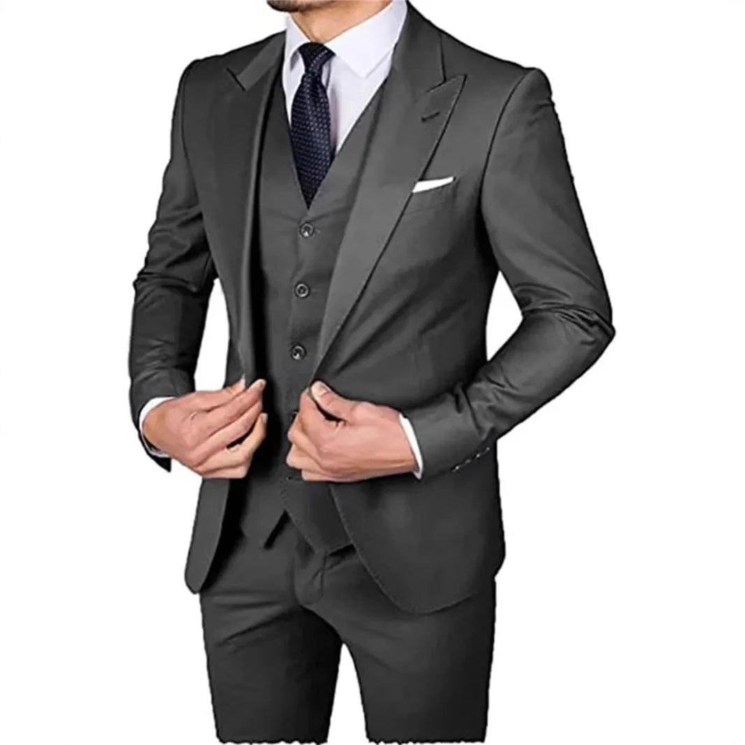 Men's Three Piece Suit Set Notch Lapel