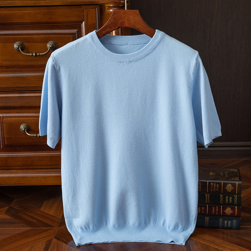 T Shirt Merino Wool Knit Relaxed Fit Breathable