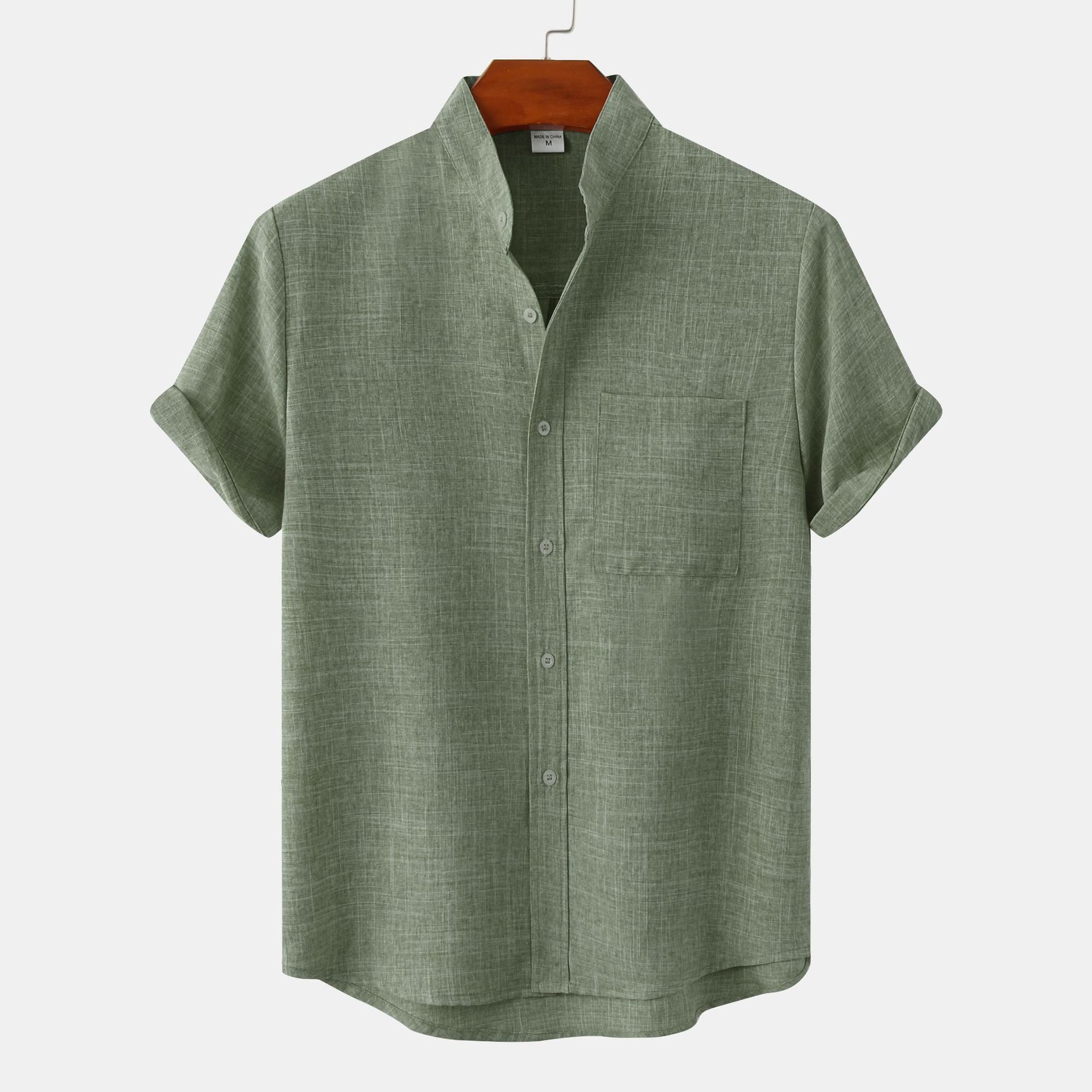 Polo Shirt Linen Muscle Fit Short Sleeve