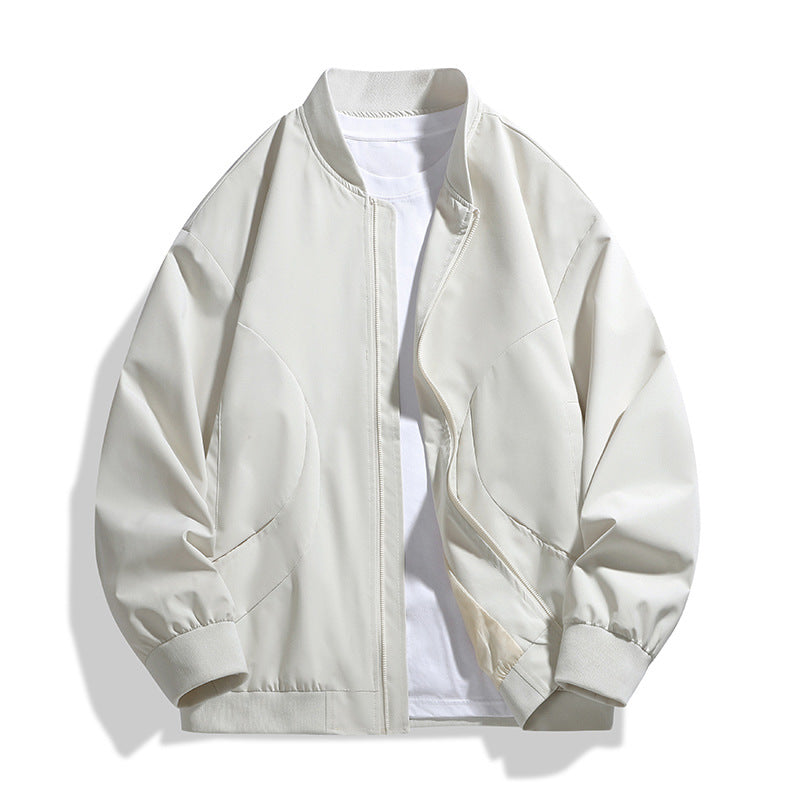 Men's Bomber Jacket Baseball Collar Loose Fit