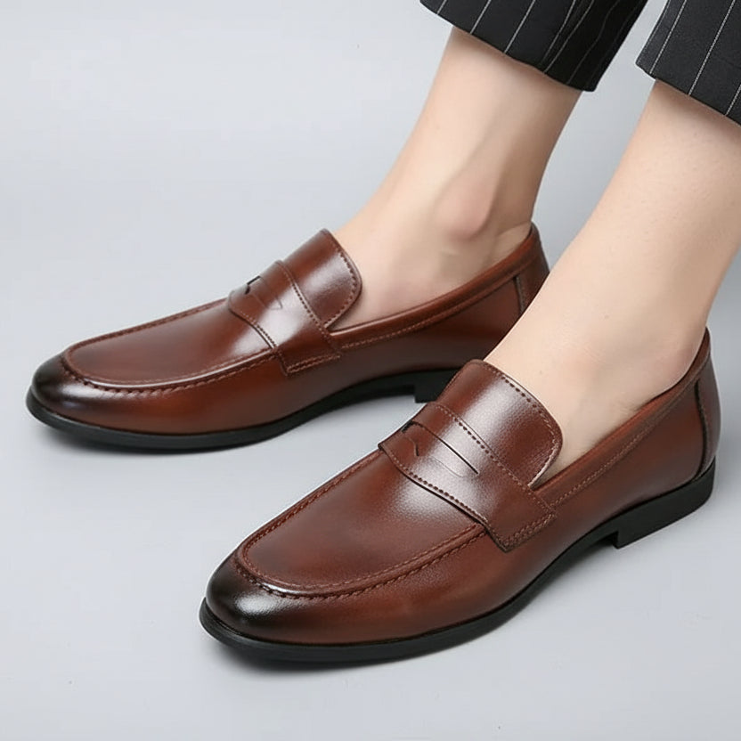 Mocassin en Similicuir à Enfiler Bas