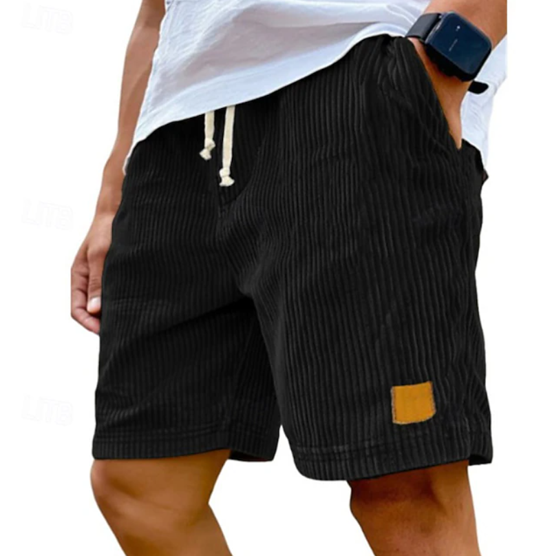 Men's Corduroy Shorts Drawstring Waist Casual Wear