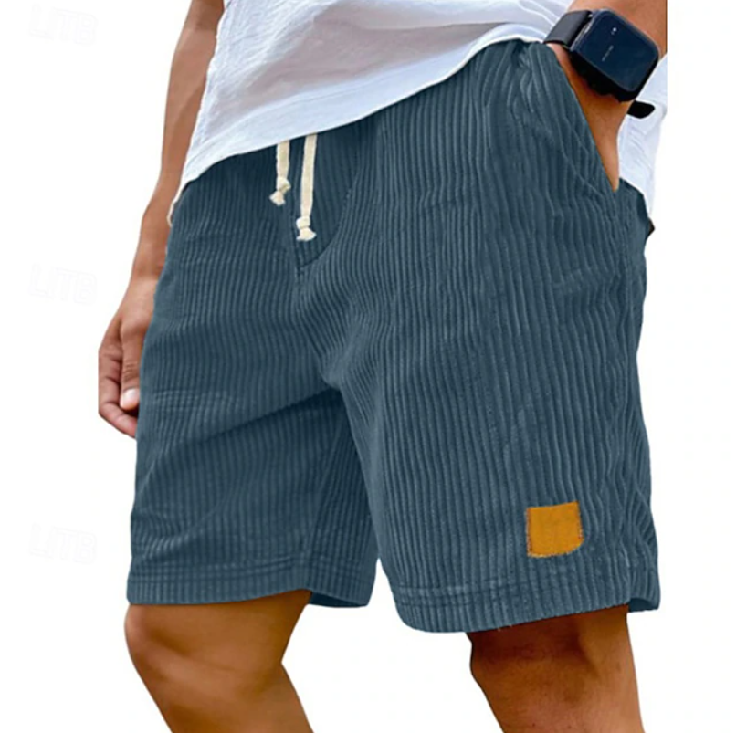 Men's Corduroy Shorts Drawstring Waist Casual Wear