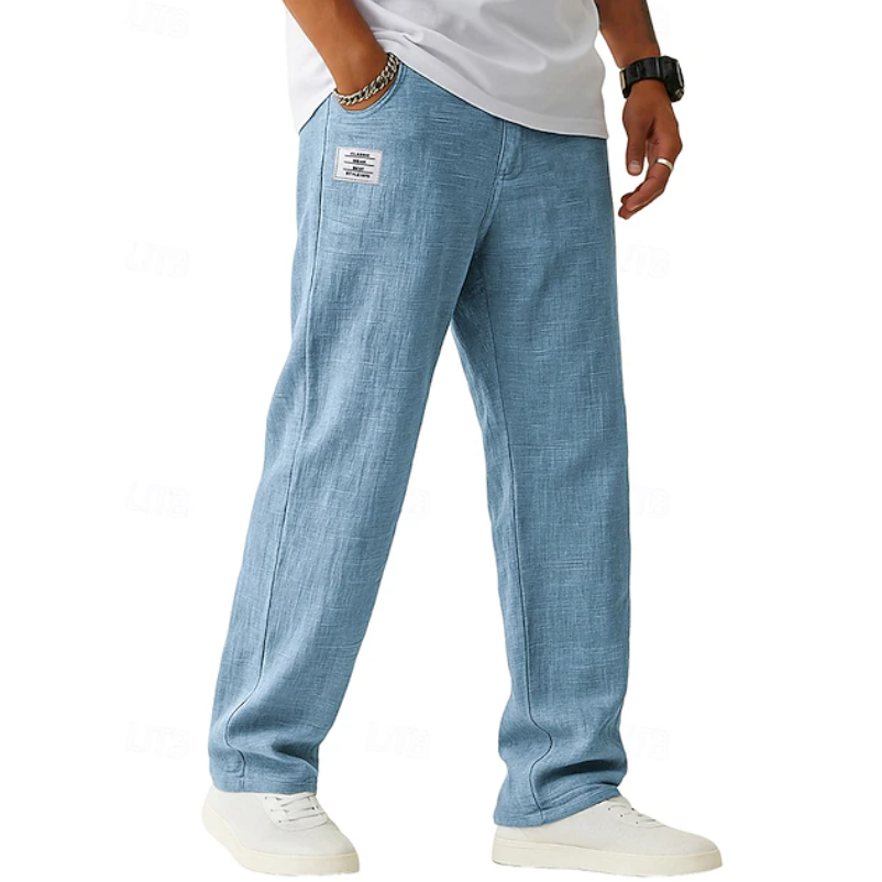 Men's Relaxed Straight-Leg Casual Trousers original product view 6