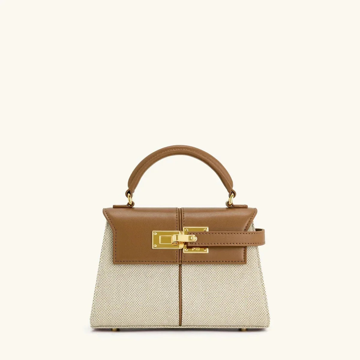 Women’s Crossbody Handbag with Gold-Tone Hardware