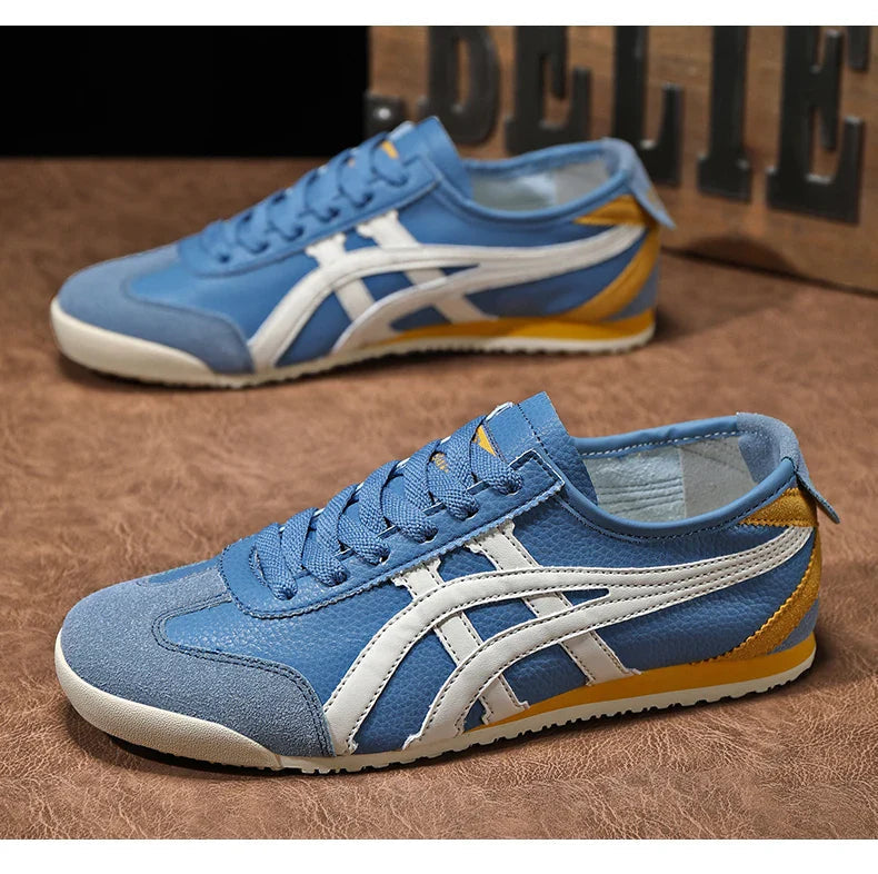 Men's Retro Sneakers Suede Fabric Low Top Lightweight Sole