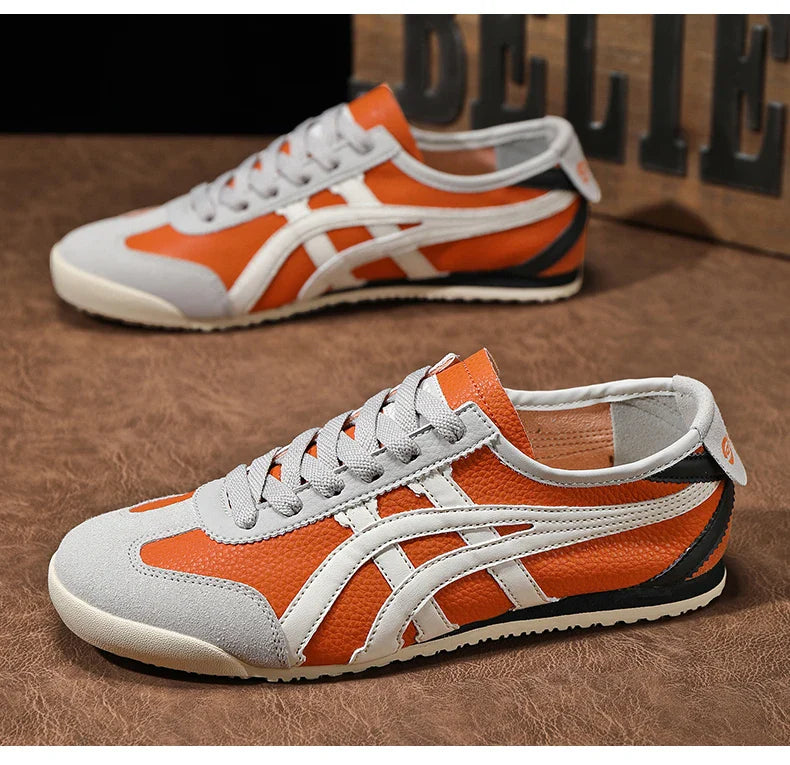 Men's Retro Sneakers Suede Fabric Low Top Lightweight Sole
