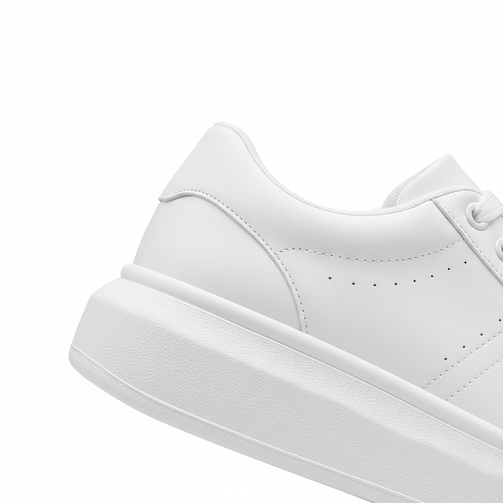 Sneaker Low Top Platform Sole Lace Up Perforated