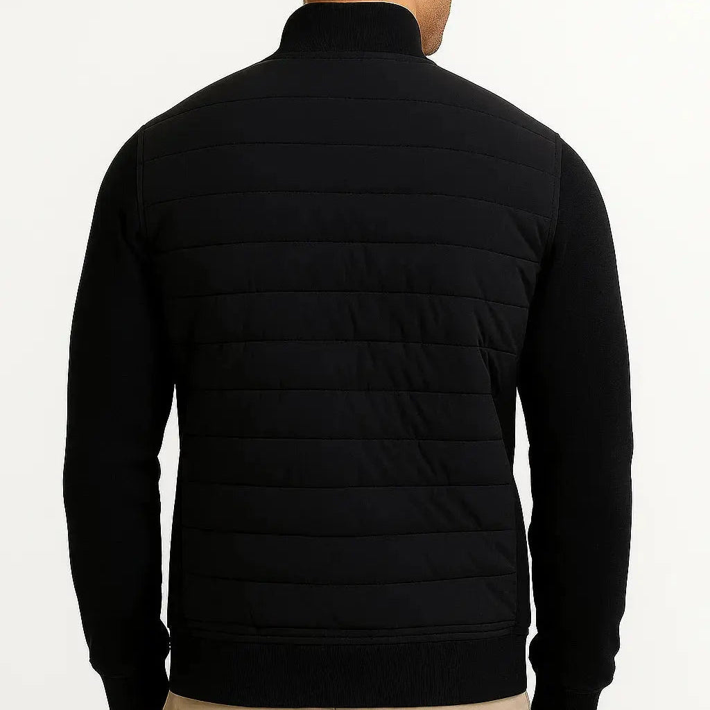 Jacket Quilted Zip Up Mandarin Collar