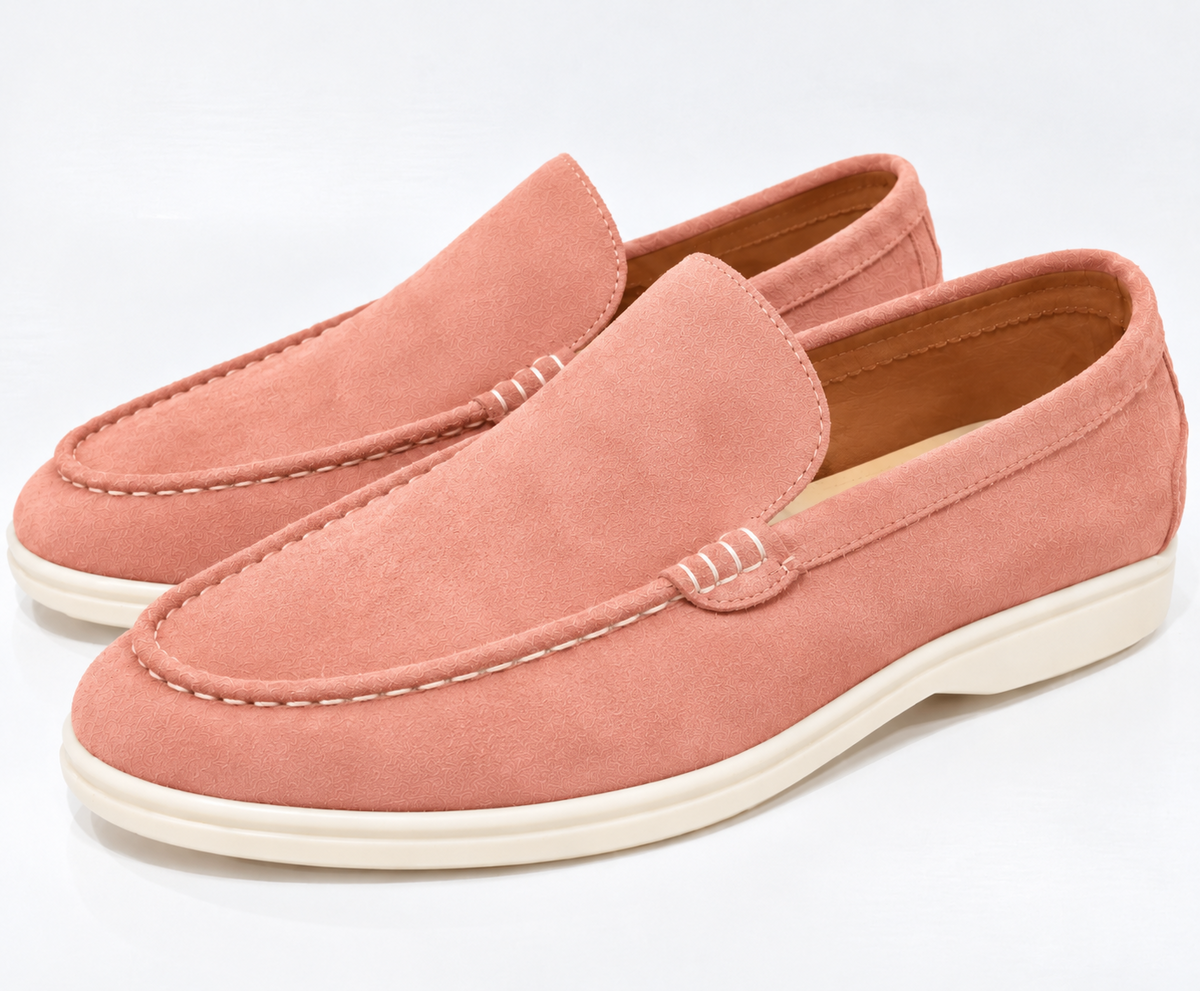 Men's Suede-Look Slip-On Loafers Lightweight Comfortable Casual Flat Shoes