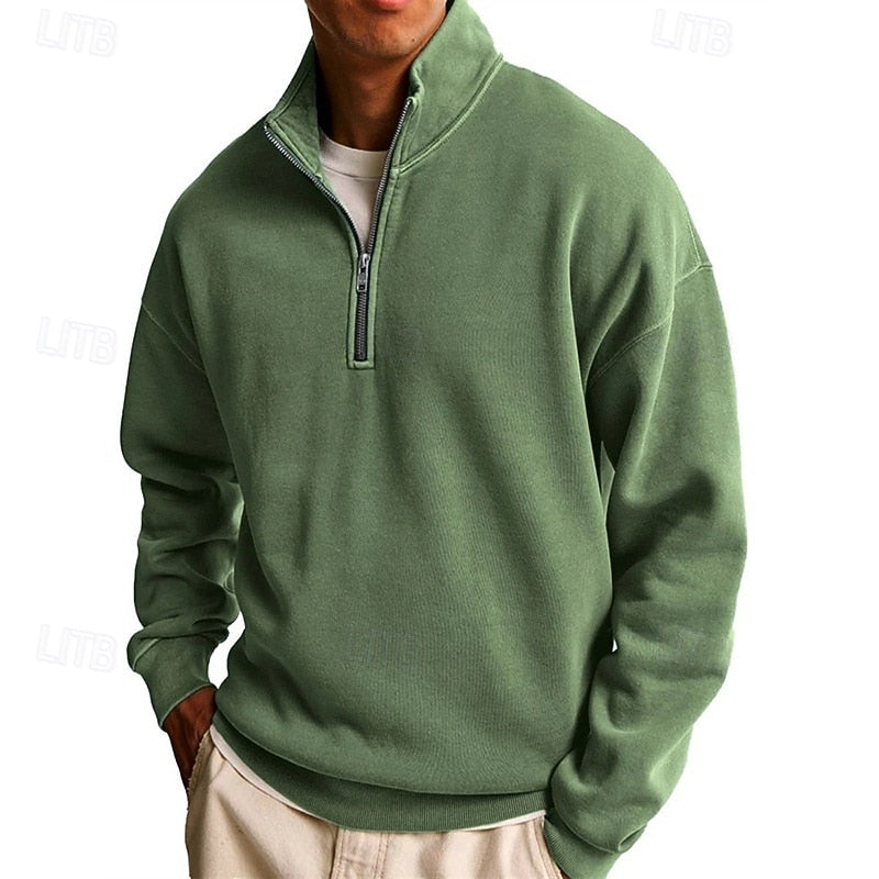 Victor | Men's Stand-Collar Quarter-Zip Sweatshirt