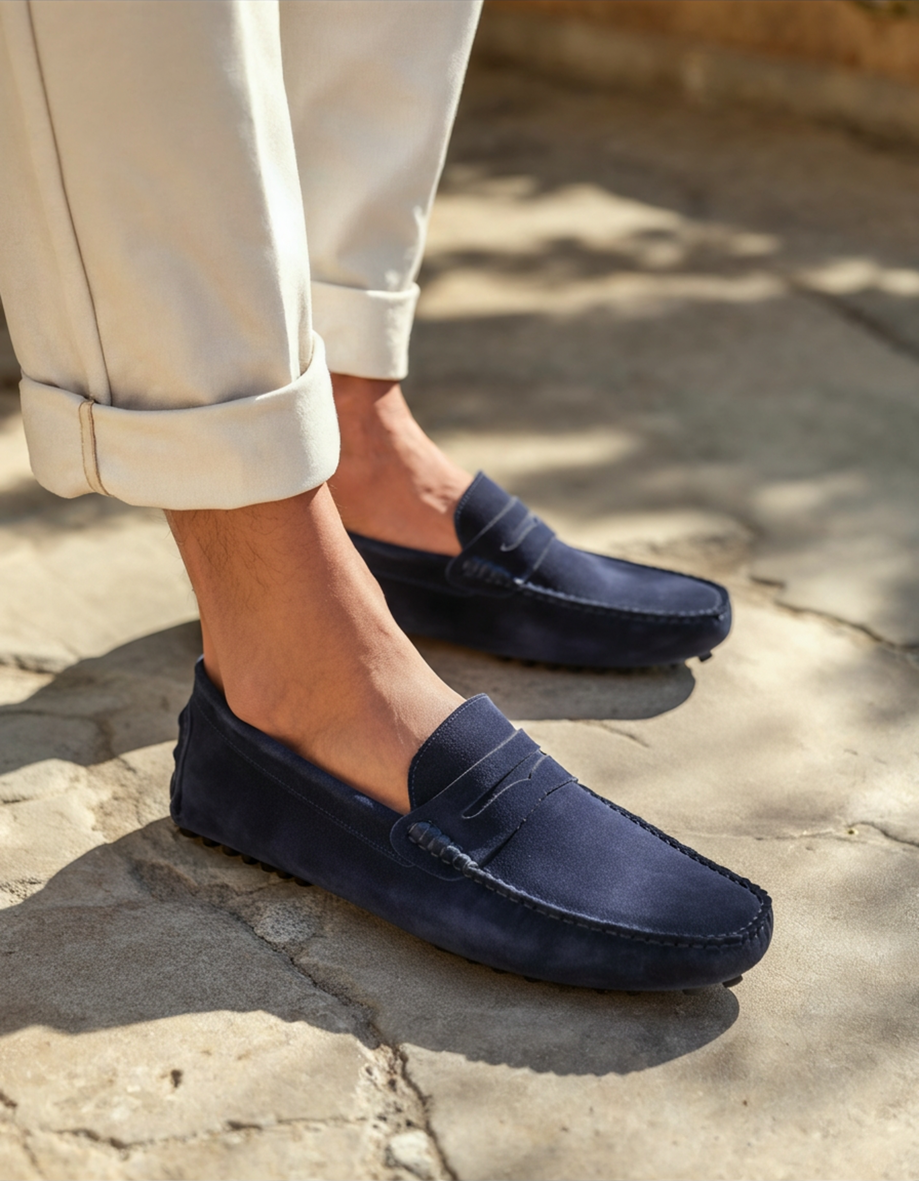 Loafer Suede Penny Slip On Driving Moccasin Sole