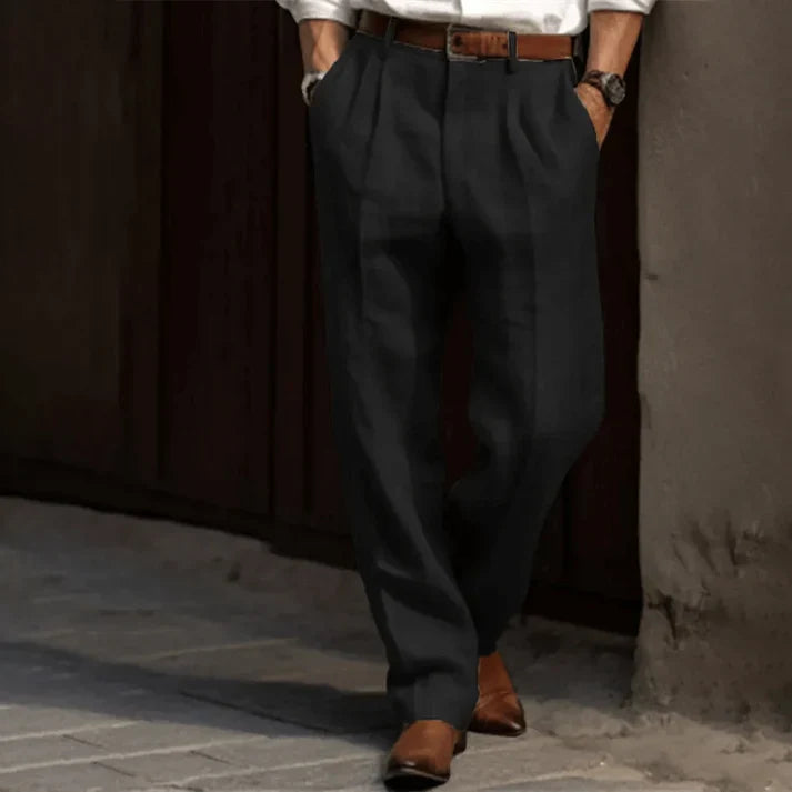 Men's Pinstripe Tailored Casual Trousers original photo 2