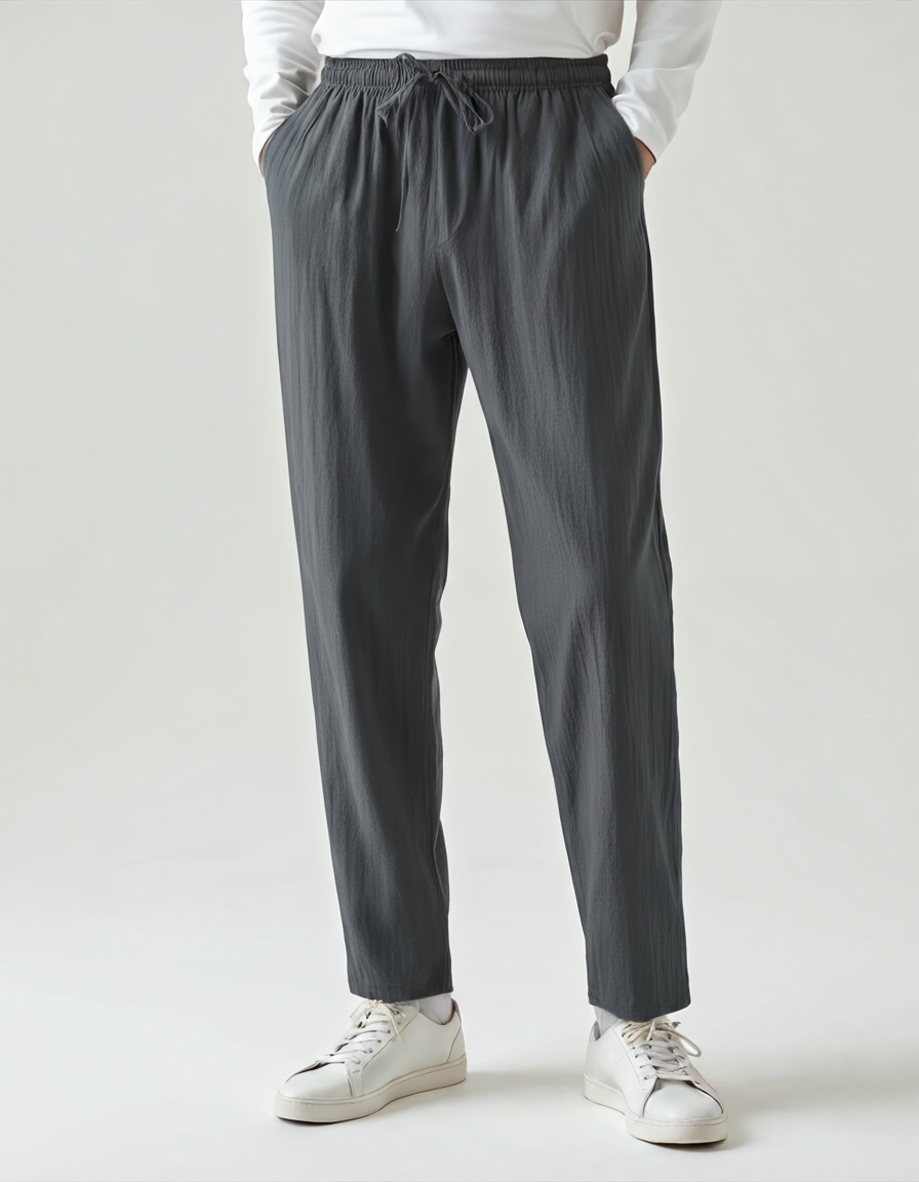 Trousers Linen Relaxed Fit Elasticated Waist