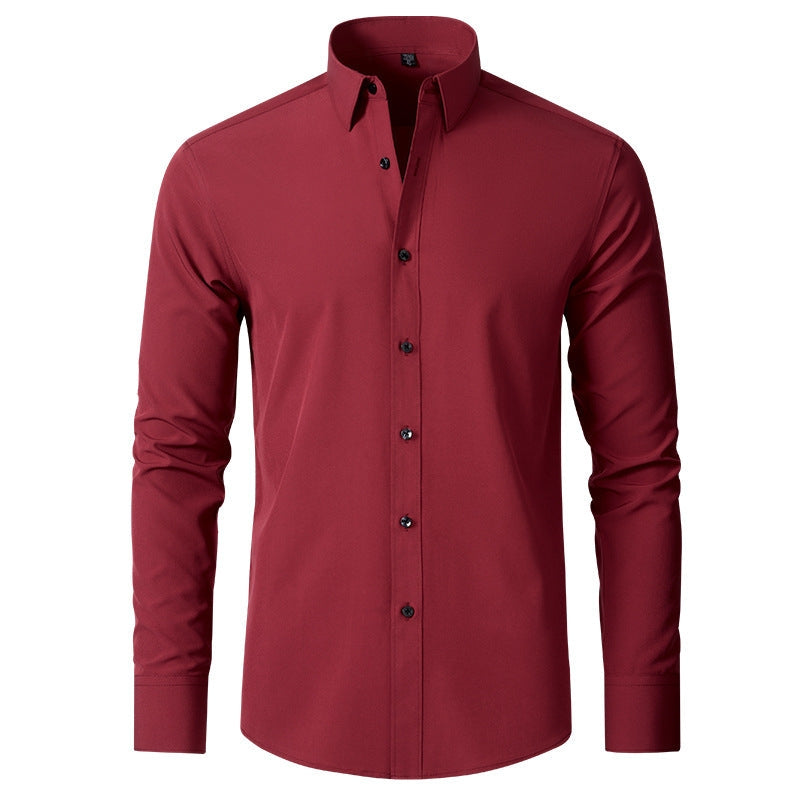Men’s Slim-Fit Stretch Non-Iron Shirt with Classic Collar