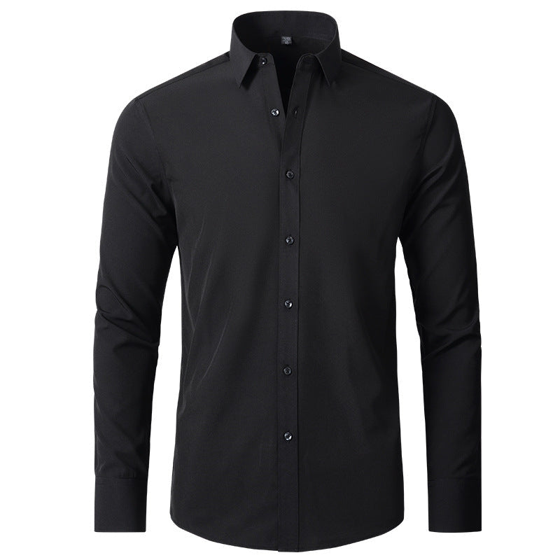 Men’s Slim-Fit Stretch Non-Iron Shirt with Classic Collar