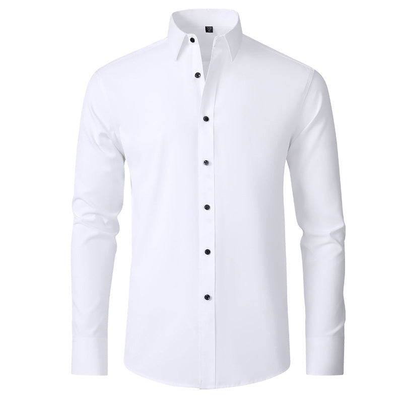 Men’s Slim-Fit Stretch Non-Iron Shirt with Classic Collar