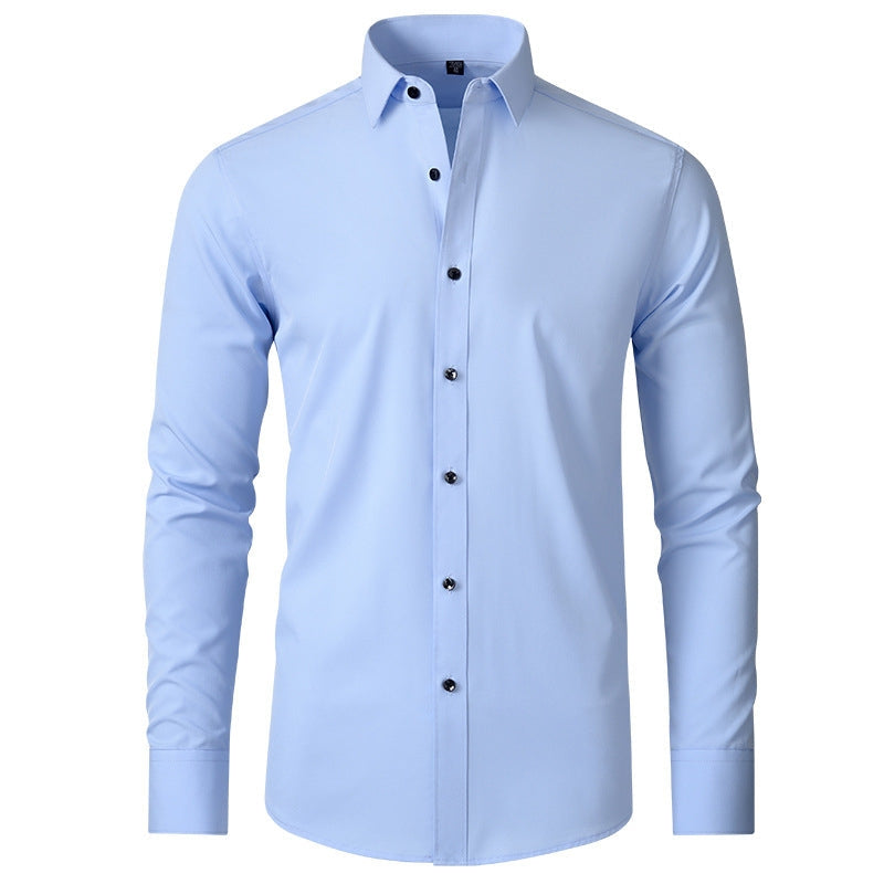 Men’s Slim-Fit Stretch Non-Iron Shirt with Classic Collar