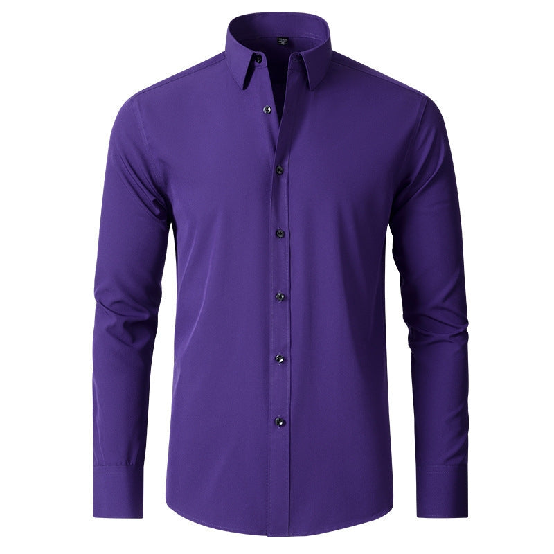 Men’s Slim-Fit Stretch Non-Iron Shirt with Classic Collar