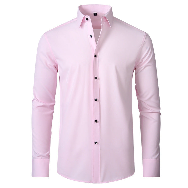 Men’s Slim-Fit Stretch Non-Iron Shirt with Classic Collar