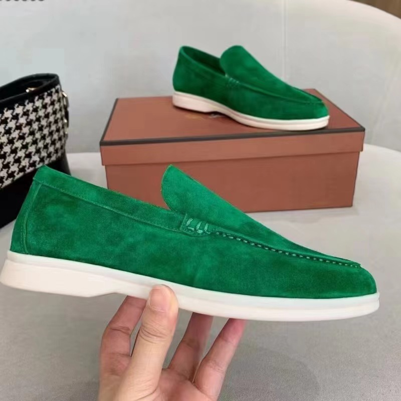 Men's Suede-Look Slip-On Loafers Lightweight Comfortable Casual Flat Shoes