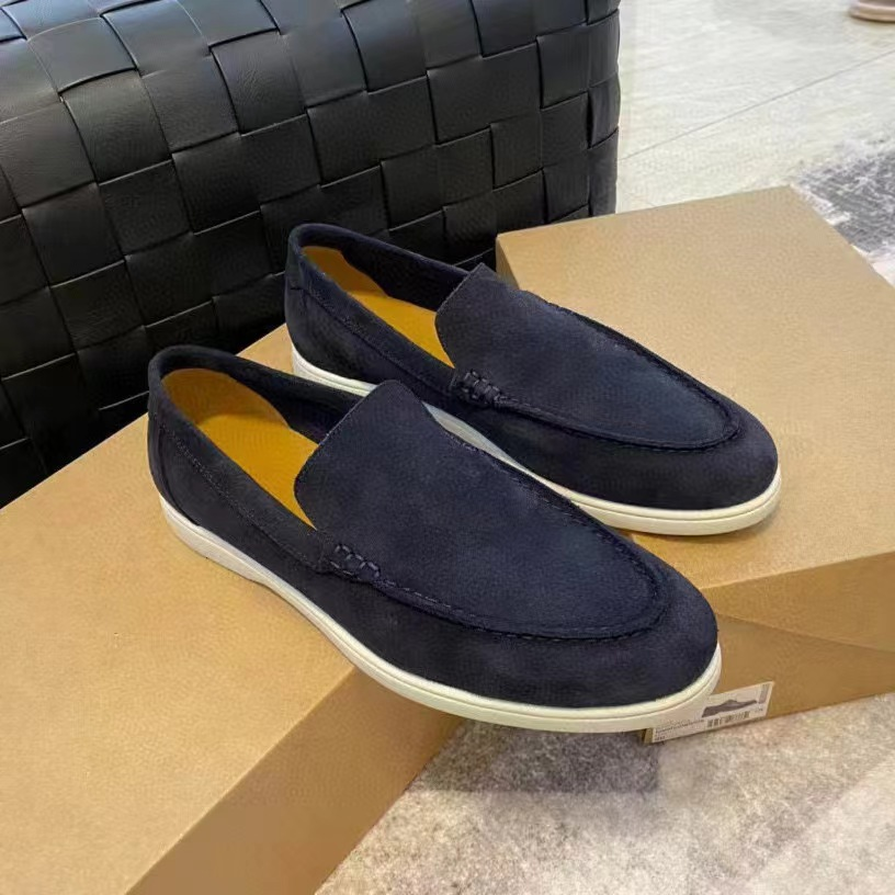 Men's Suede-Look Slip-On Loafers Lightweight Comfortable Casual Flat Shoes