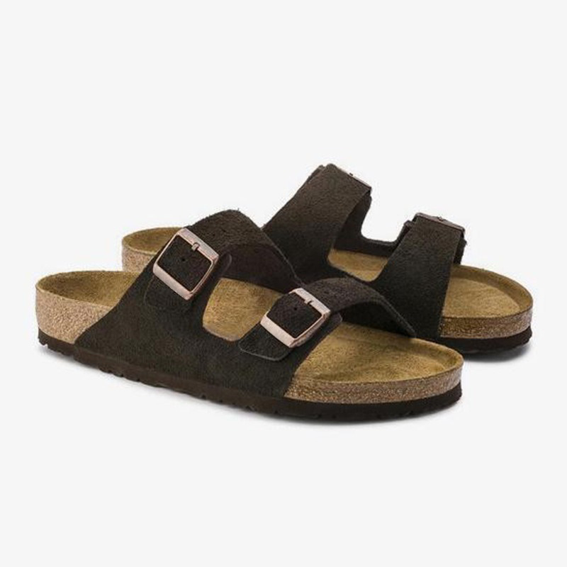 Men's Sandal Leather Cork Footbed Adjustable Buckle