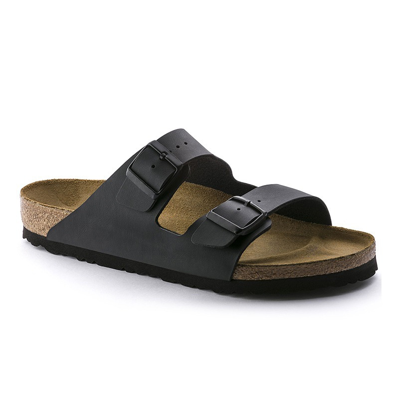 Men's Sandal Leather Cork Footbed Adjustable Buckle