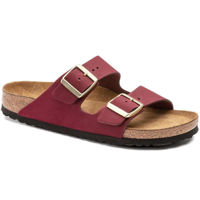 Men's Sandal Leather Cork Footbed Adjustable Buckle