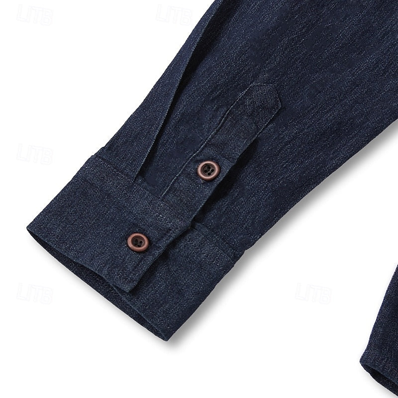 Men's rugged button-up shirt source view 6