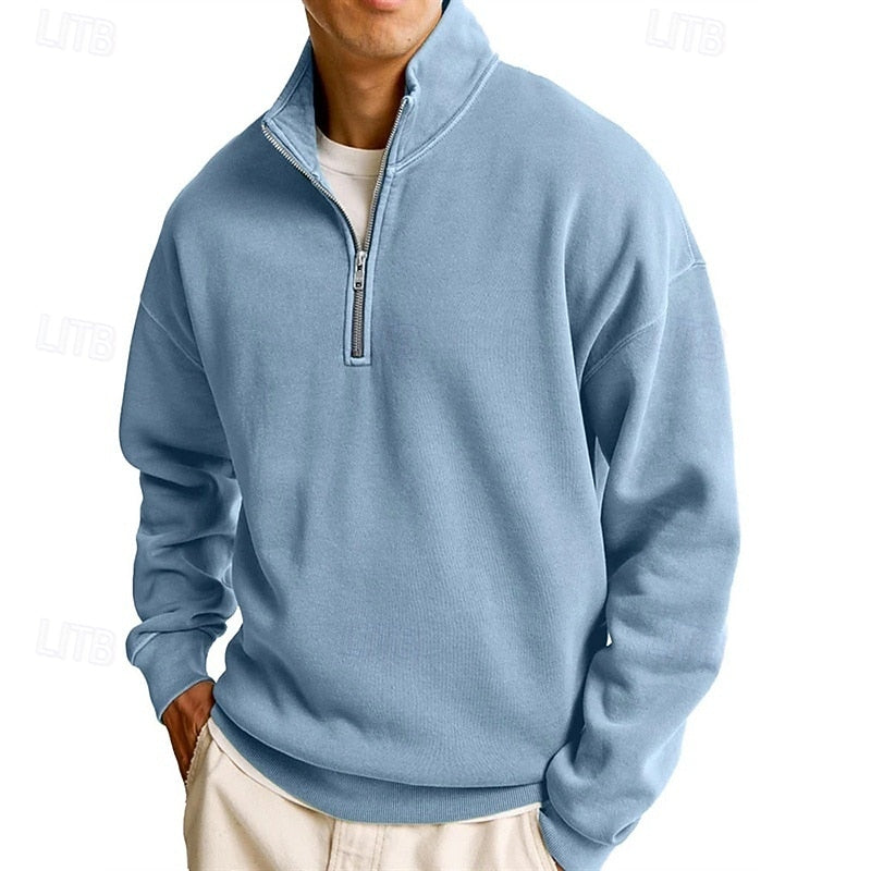 Victor | Men's Stand-Collar Quarter-Zip Sweatshirt