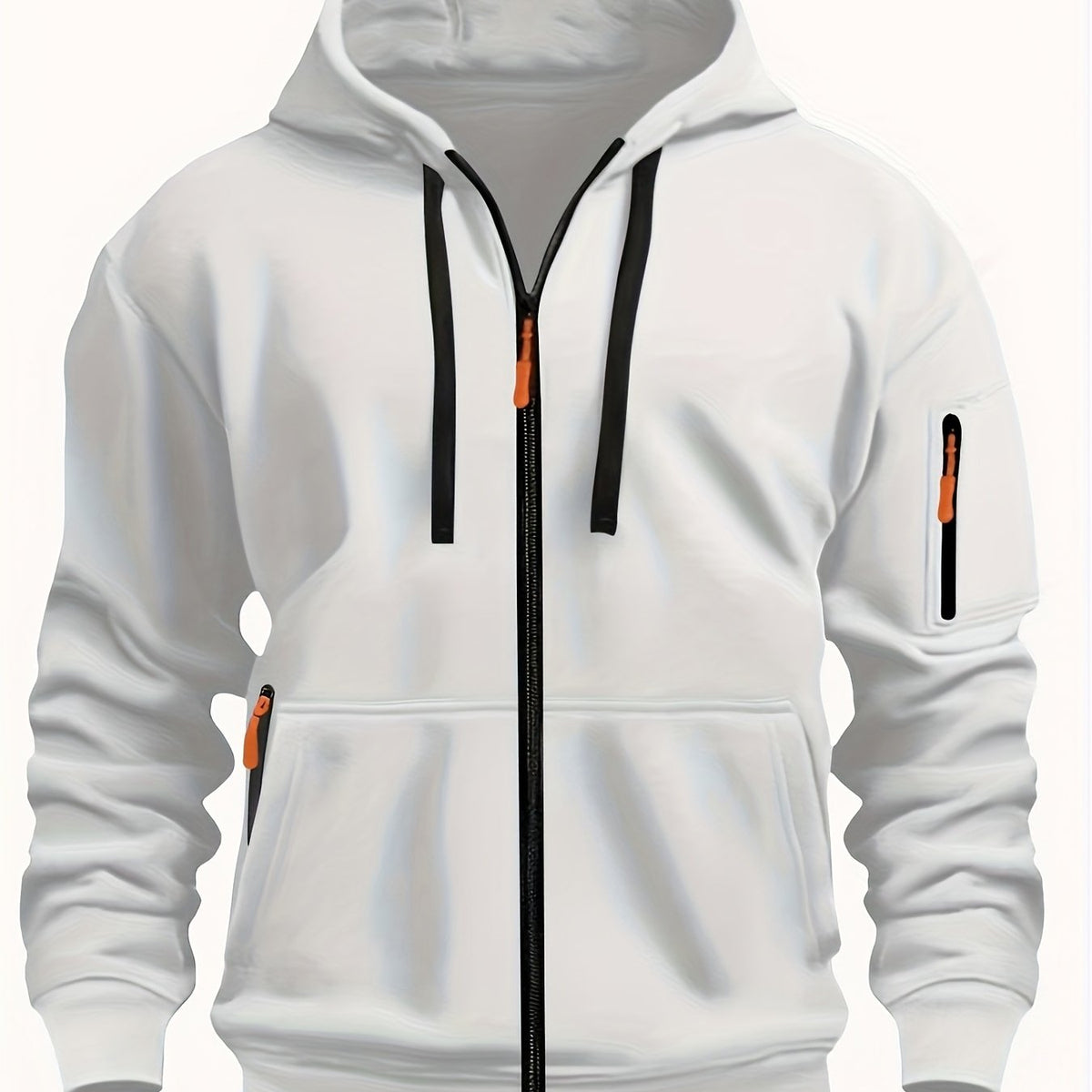 Douglas men's zip-up hoodie - White