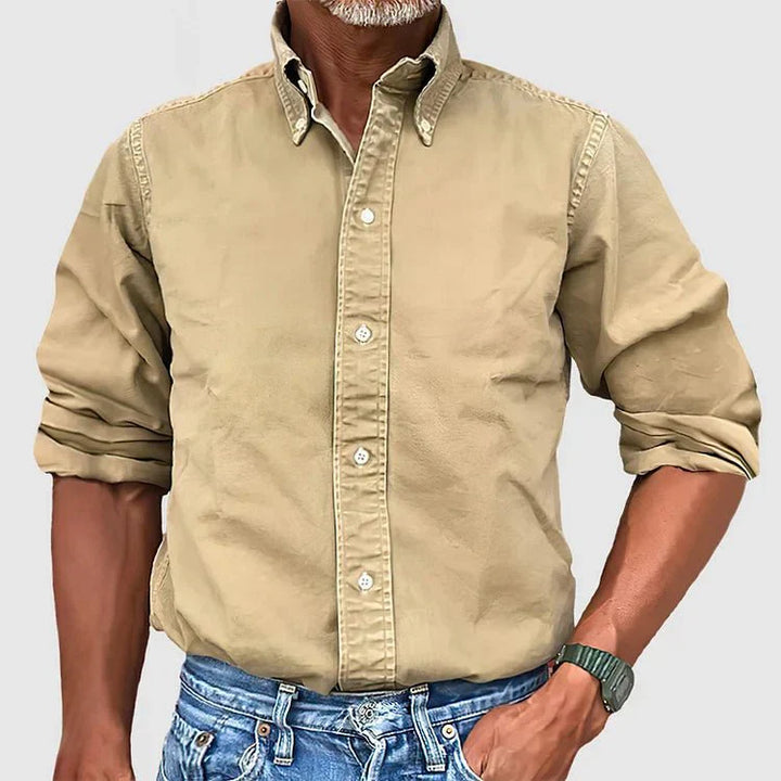 Rupert men's classic shirt - Khaki