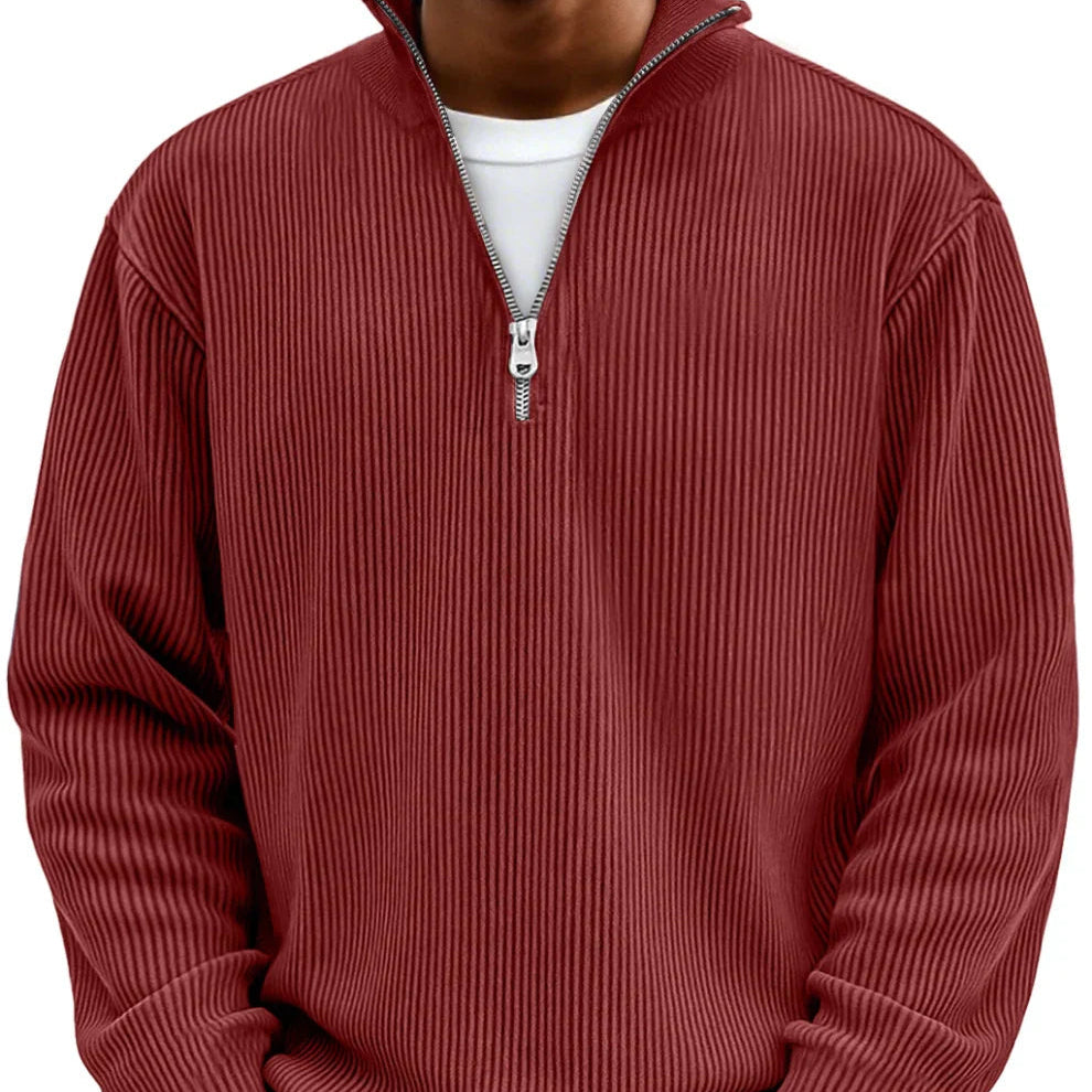 Stanley half-zip jumper - Red
