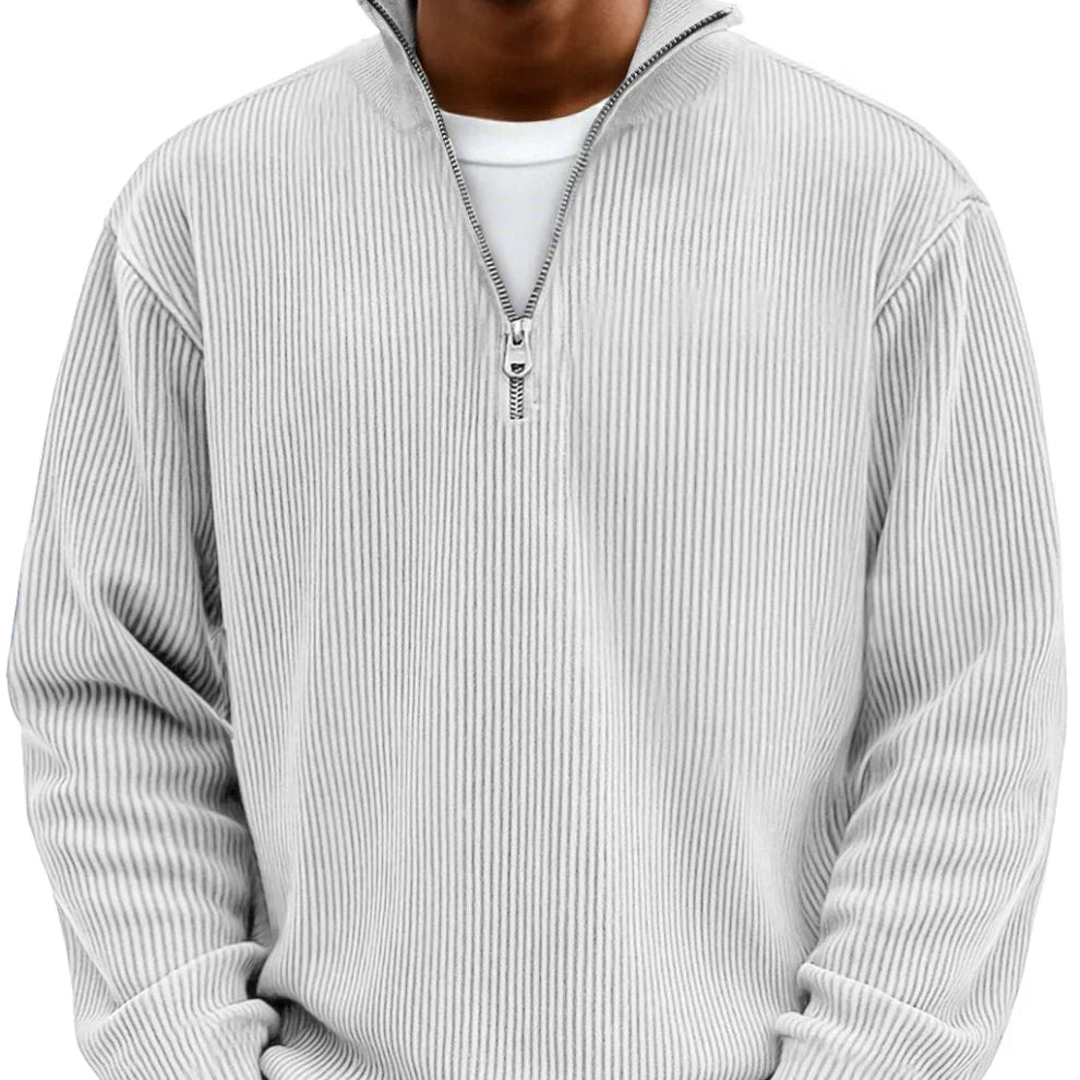 Stanley half-zip jumper - White