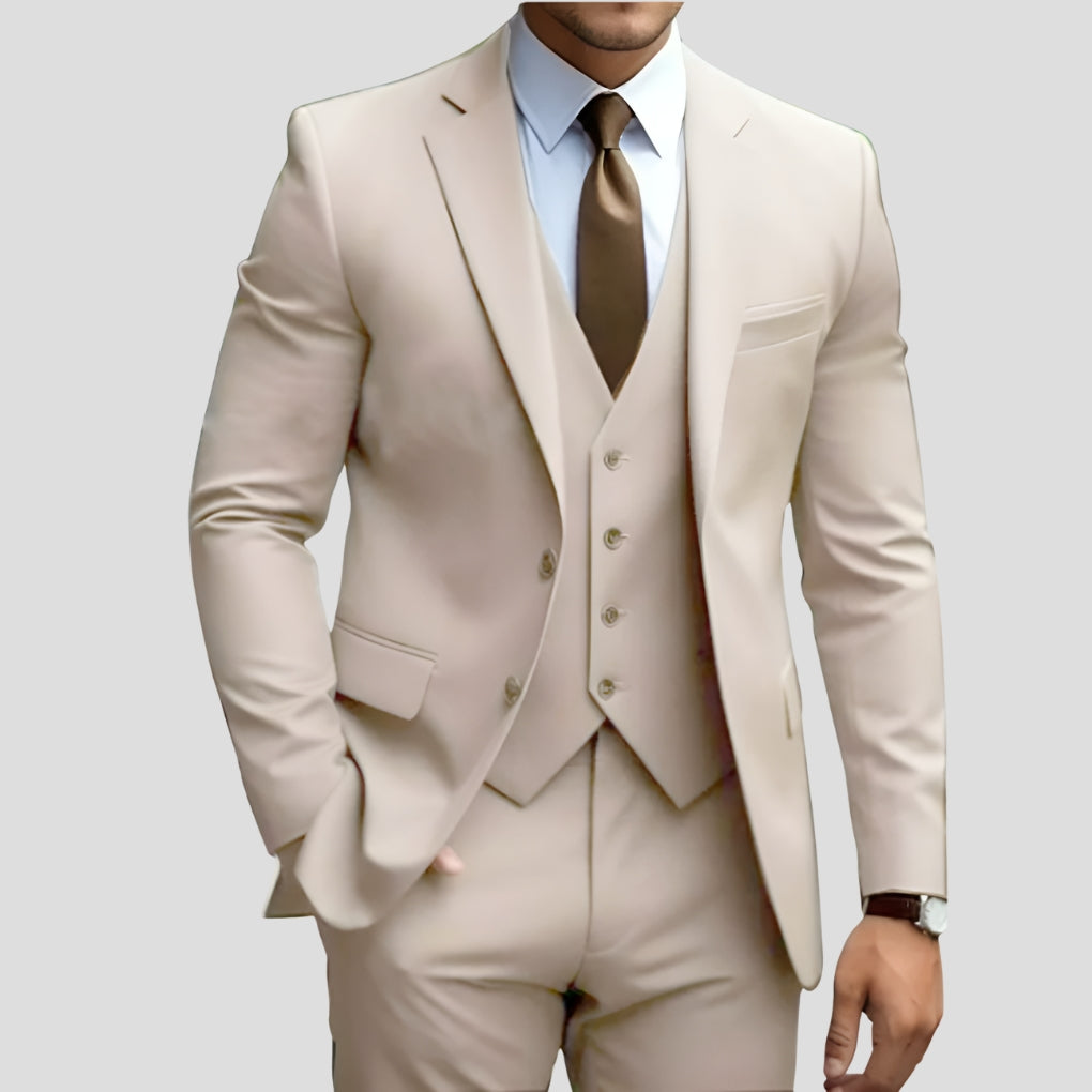 Men's Three Piece Suit Slim Fit Jacket Waistcoat and Trousers