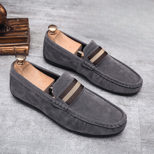 Suede Loafers Suede Upper Slip On Stitched Sole Smart Casual Everyday