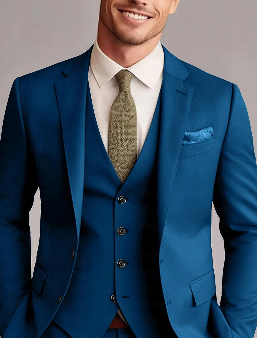 Frederick | Men's Classic Tailored Three-Piece Suit with Waistcoat in Jade