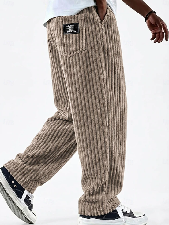 Men's corduroy trousers in Beige