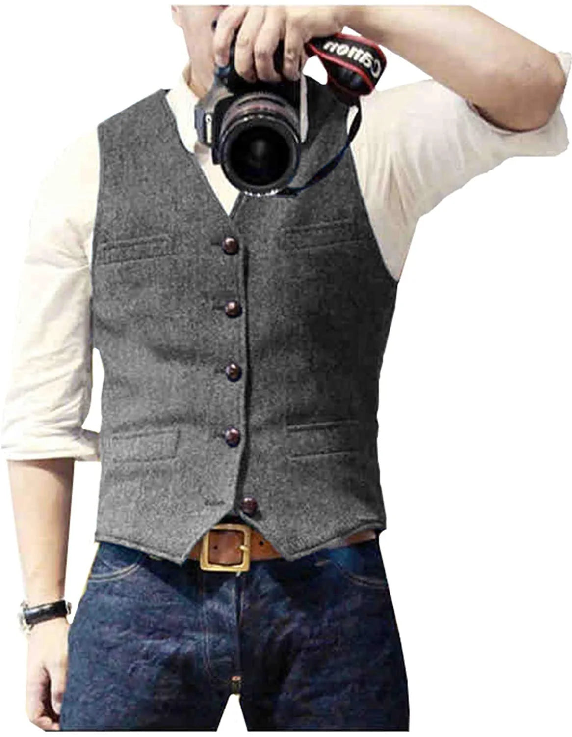 Herringbone waistcoat in Grey