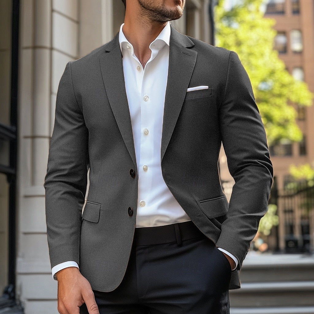 Lionel | Men's Single-Breasted Casual Jacket Dark Grey